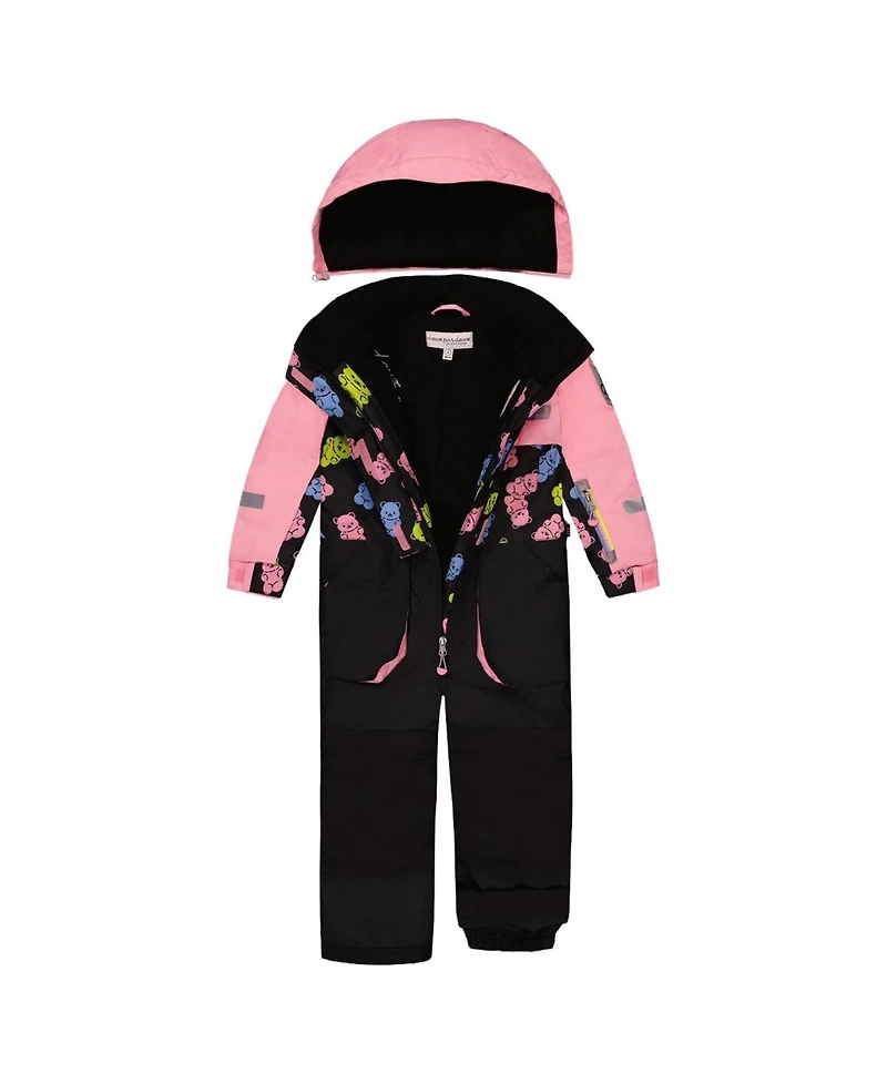 Deux par Little and Big Girl One ( 6 to 14 ) Piece Play Snowsuit Gummy Bear Print