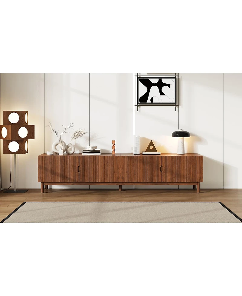 Streamdale Furniture 87-Inch Tv Stand for TVs up to 90", Media Console with 4 Cabinets