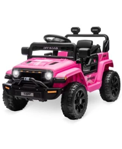 Homfan 12v Ride On Truck Dual 25w Motors Remote Control Spring Suspension Led Headlights Music Battery Powered Car Toy