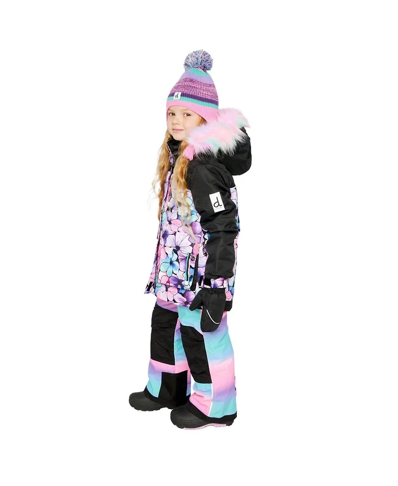 Deux par Little and Big Girl (6-14) Two Piece Play Snowsuit Floral Print with Gradient Pants