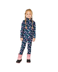 Deux par Deux Toddler Girls (2T-5T) Two Piece Thermal Underwear Floral Print