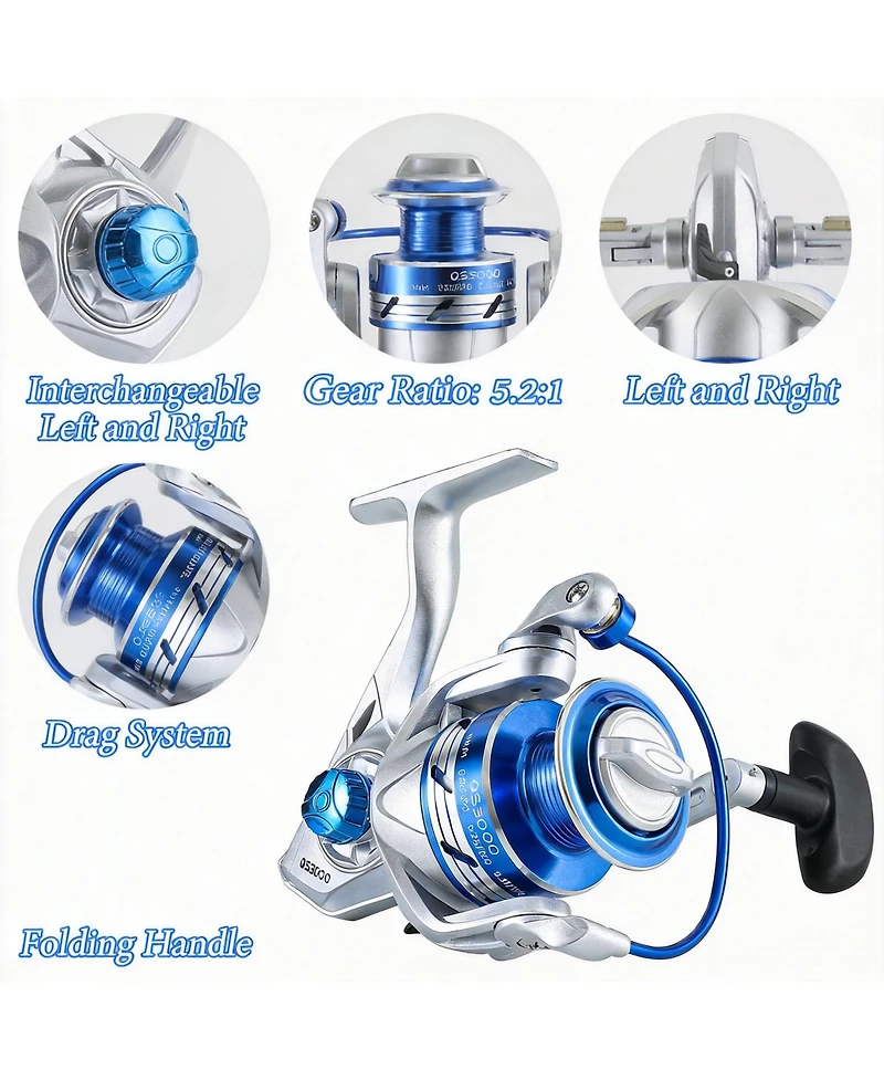 Aofar 6.9feet Fishing Rod Reel Combo 2Telescopic Set