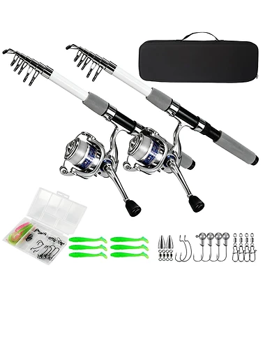 Aofar Fishing Rod Reel Combo 2-Pack 5feet 6feet Spinning Pole