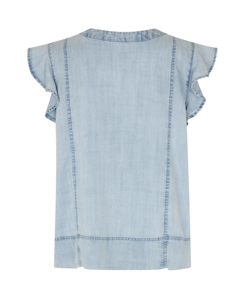Masai Copenhagen Women's Madalali Denim V-Neck Blouse