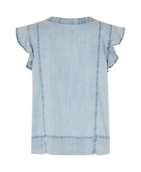 Masai Copenhagen Women's Madalali Denim V-Neck Blouse