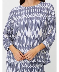 Masai Copenhagen Women's Mabecca Printed Fluid Drape Blouse