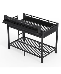 Streamdale FurnitureTwin Xl/Twin Xl Metal Bunk Bed with Storage Usb and Led Lights