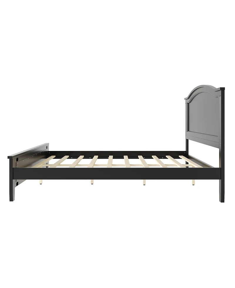 Streamdale Furniture Full Size Platform Bed with Headboard with Wooden Slat Support Legs