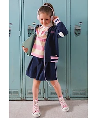 Deux par Deux Toddler Girls ( 2 to 5 ) Pleated French Terry Skirt Denim