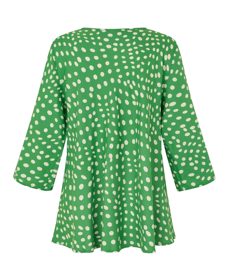 Masai Copenhagen Women's MaKatacia V-Neck Polka Dot Blouse