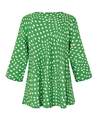 Masai Copenhagen Women's MaKatacia V-Neck Polka Dot Blouse