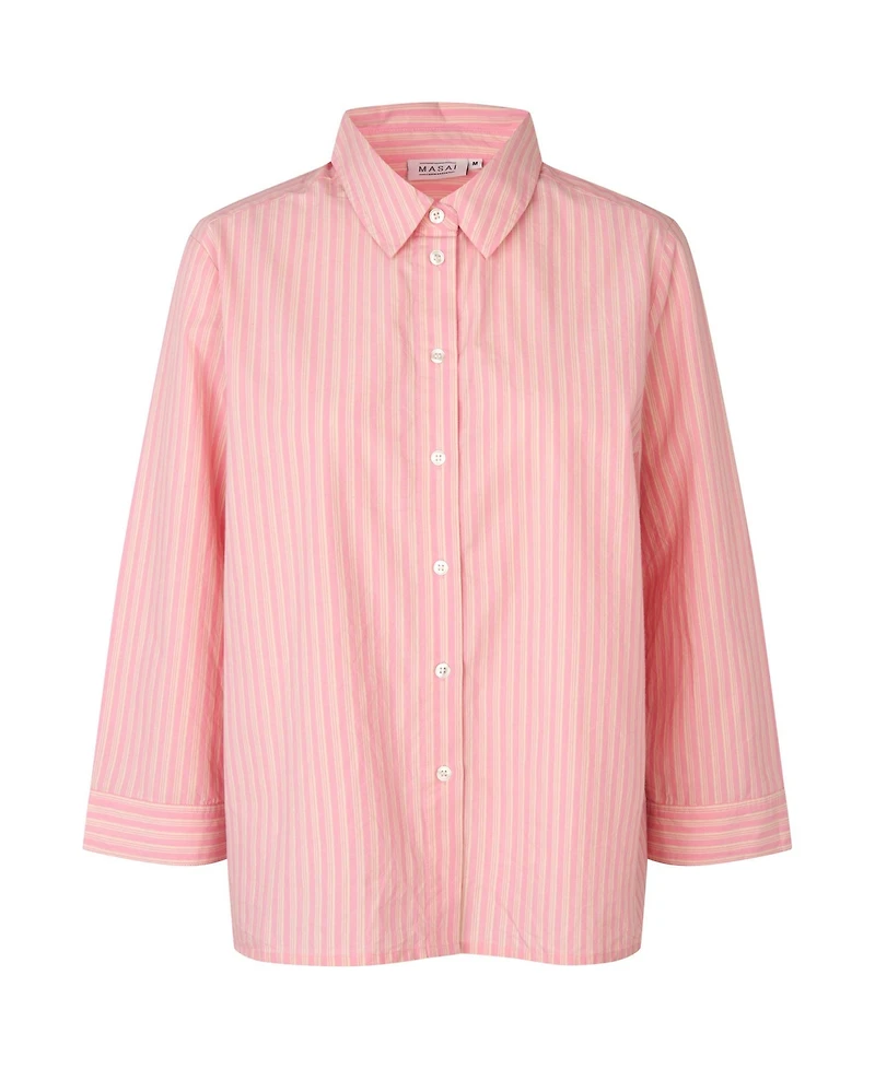 Masai Copenhagen Women's MaIsalina Striped 3/4 Sleeve Shirt