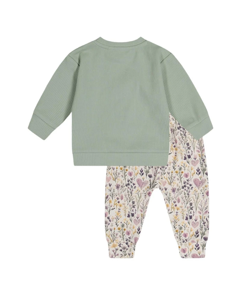 Deux par Baby Girls ( 3M to 24 M ) Cotton Pants and Top Set Heart Print