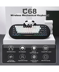 Lisen C68 Pbt Panda Keycap Set for Windows, Mac, iOS, and Android