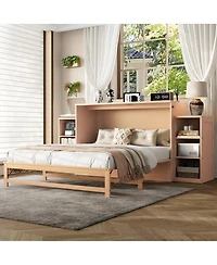 Streamdale Furniture Murphy Bed with Storage Drawers and Shelves