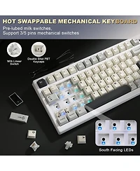 Lisen YZ98 Wireless Hot-Swappable Mechanical Keyboard for Windows and Mac