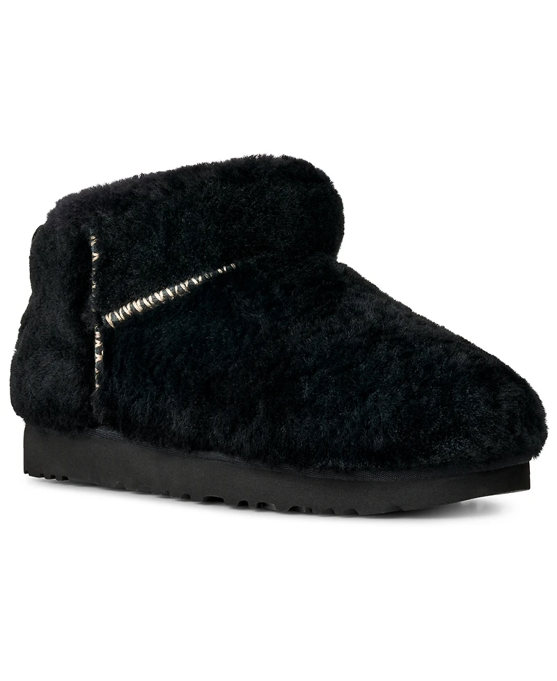 Ugg Women's Classic Ultra Mini Fluffed Round Toe Booties