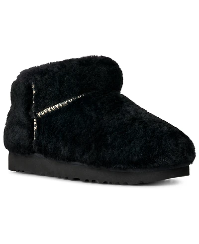 Ugg Women's Classic Ultra Mini Fluffed Round Toe Booties