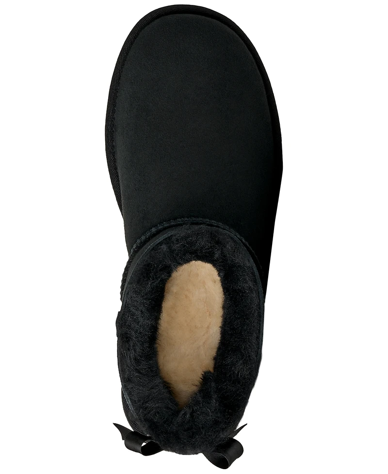 Ugg Women's Ultra Mini Bailey Bow Round Toe Booties
