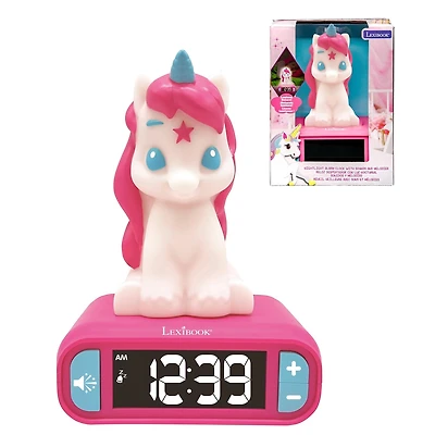Lexibook , Unicorn Digital Alarm Clock for kids with Night Light, Snooze, Childrens Clock, Luminous Unicorn, RL800UNI