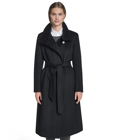 Cole Haan Women's Asymmetric Belted Wool Coat