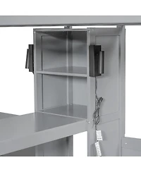 Streamdale Furniture Bunk Bed with Desk, Shelves and Lamp