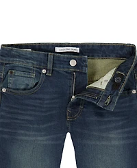 Calvin Klein Big Boys Slim-Fit Denim five-pocket Jeans