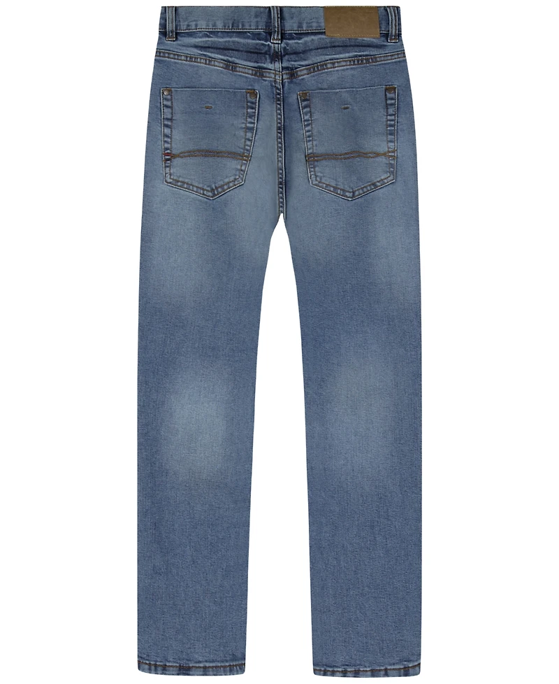 Tommy Hilfiger Big Boys Straight-Fit Stone Blue Jeans