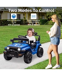 homfan 12V Plastic and Metal Remote-Control Spring-Suspension Ride-On Truck, Ages 3-5