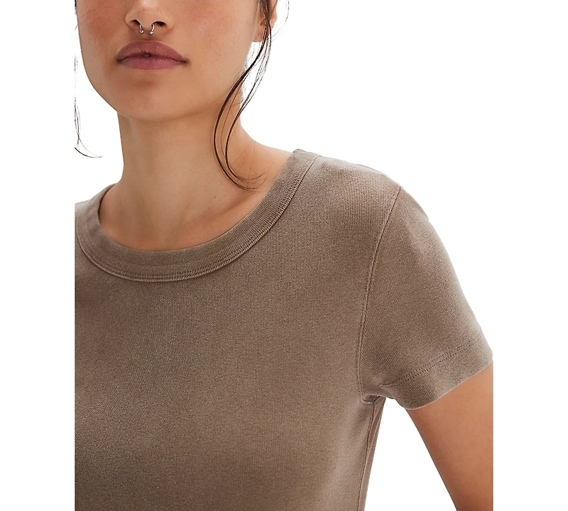 Free People Women's We The Fitted Ribbed Short-Sleeve T-Shirt