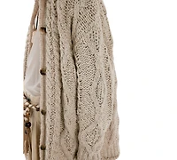Free People Women's Chunky Cable-Knit Button-Front Cardigan