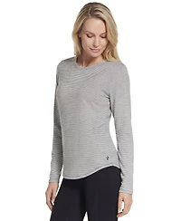 Skechers Women's Swift Stripe Long-Sleeve Crewneck T-Shirt