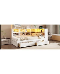 Streamdale Furniture Daybed with Storage, Led, Usb