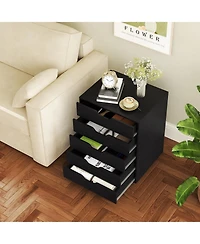 Mecale 5-Drawer Mobile File Cabinet with Lockable Wheels
