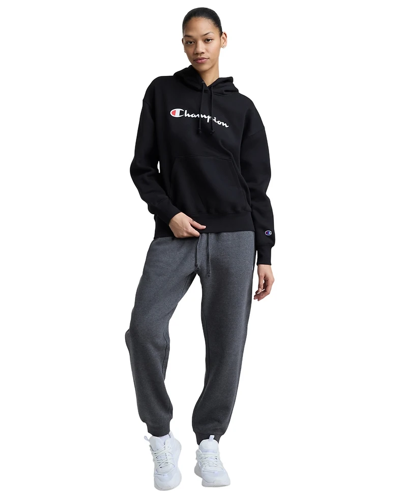 Champion Women's Two-Tone Classic Script Powerblend Hoodie