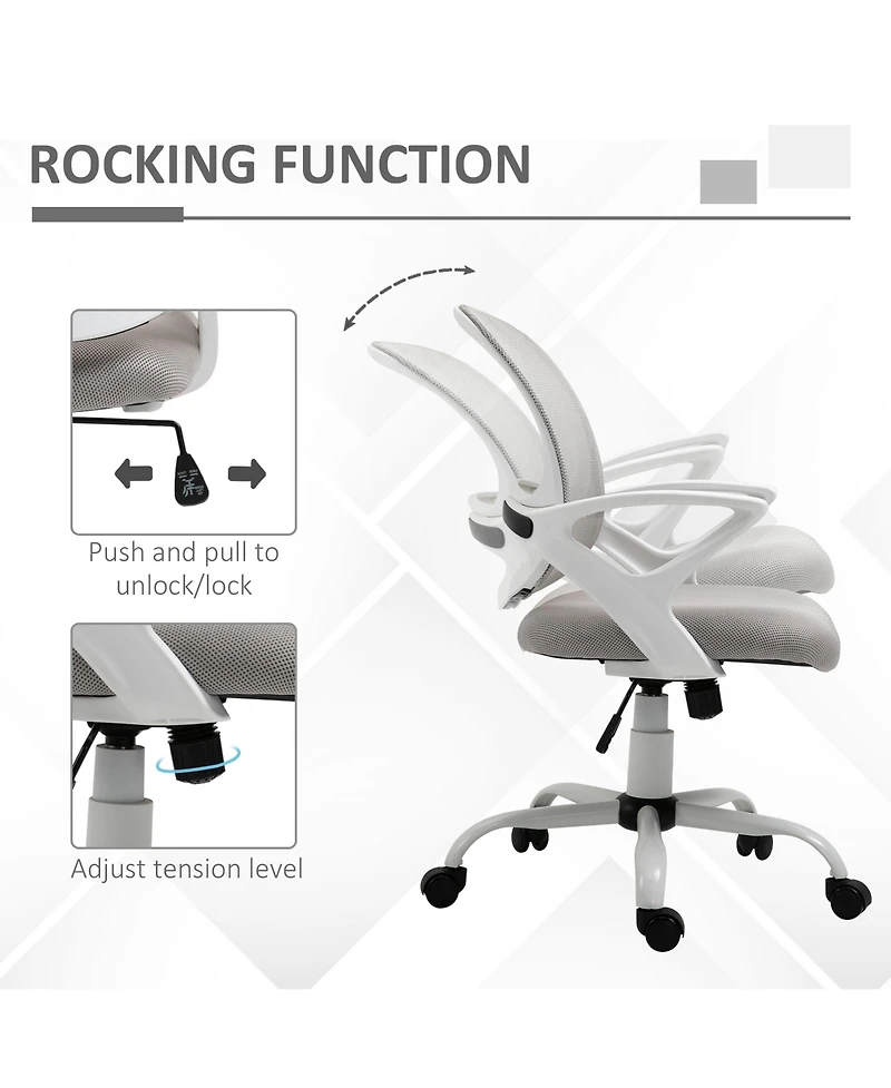 Homcom Ergonomic Mesh Office Chair with Adjustable Height, Desk Chair