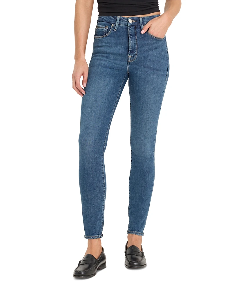 Good American Women's Legs Skinny Mid Rise Jeans
