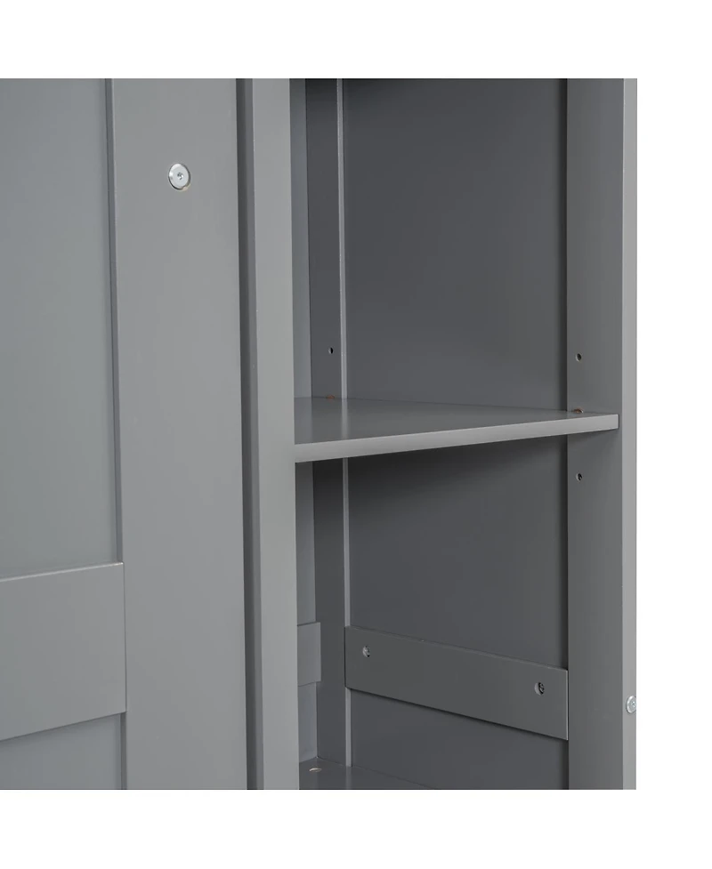 Streamdale Furniture Murphy Bed With Shelves and Led Lights