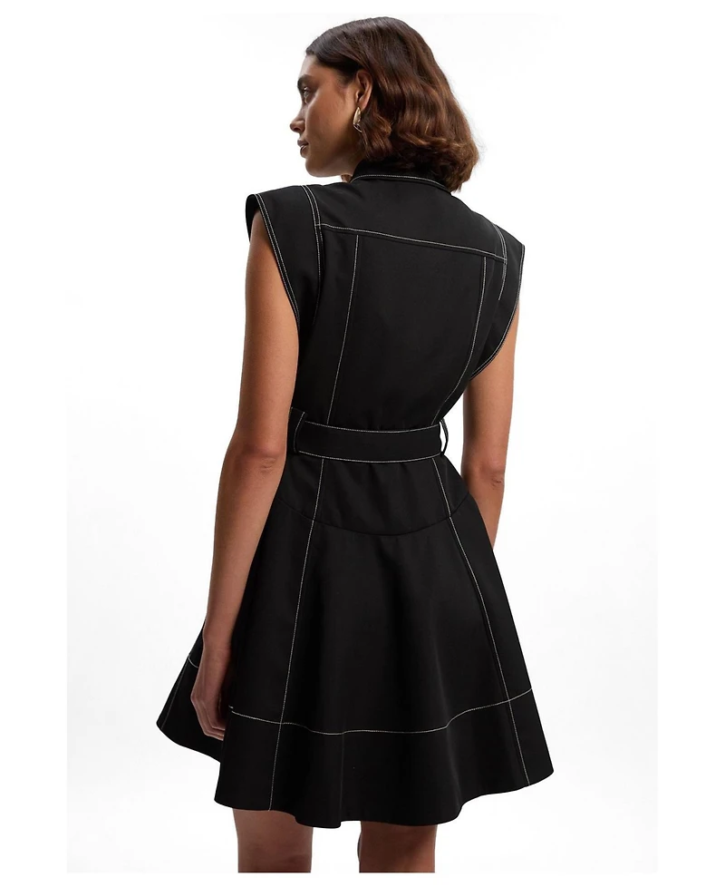 Karen Millen women's High Neck Mini Dress