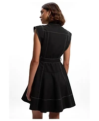 Karen Millen women's High Neck Mini Dress