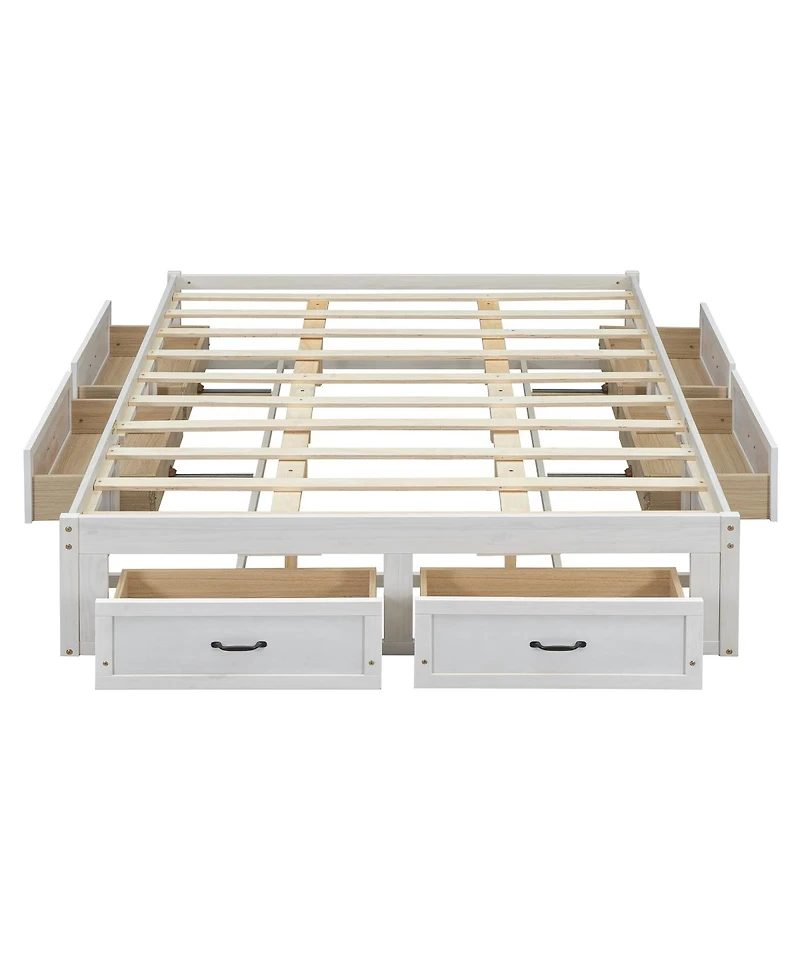 Streamdale Furniture Platform Bed 6 Drawers