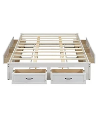 Streamdale Furniture Platform Bed 6 Drawers