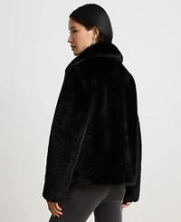 Lauren Ralph Women's Faux Fur Collared Jacket