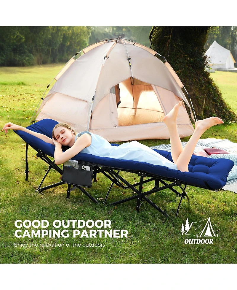 Aofar 28" Camping Cot Folding Portable Mattress Carry Bag