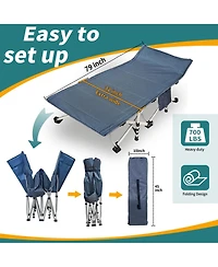 Aofar Camping Folding Bed With Mattress Carry Bag