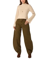 Astr the Label Women's Mock Neck Long-Sleeve Sweater