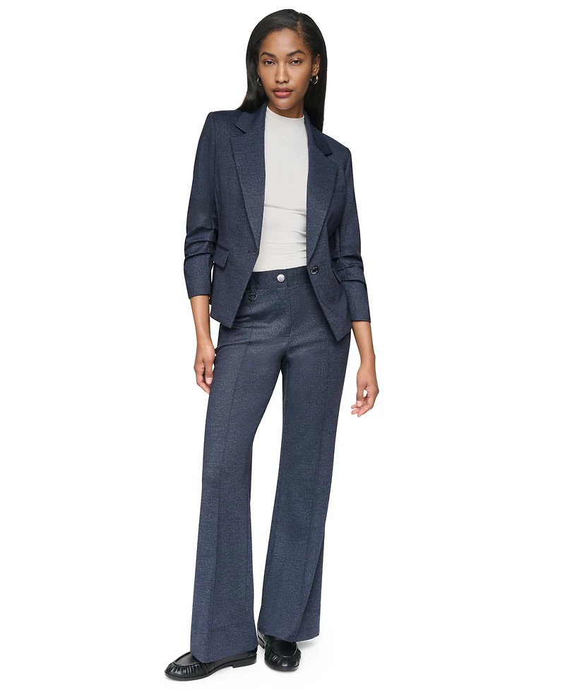 Dkny Women's Ponte One-Button Ruched-Sleeve Jacket