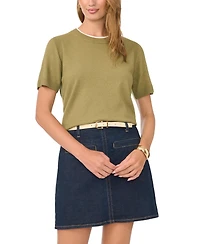Vince Camuto Women's Short-Sleeve Crewneck Sweater