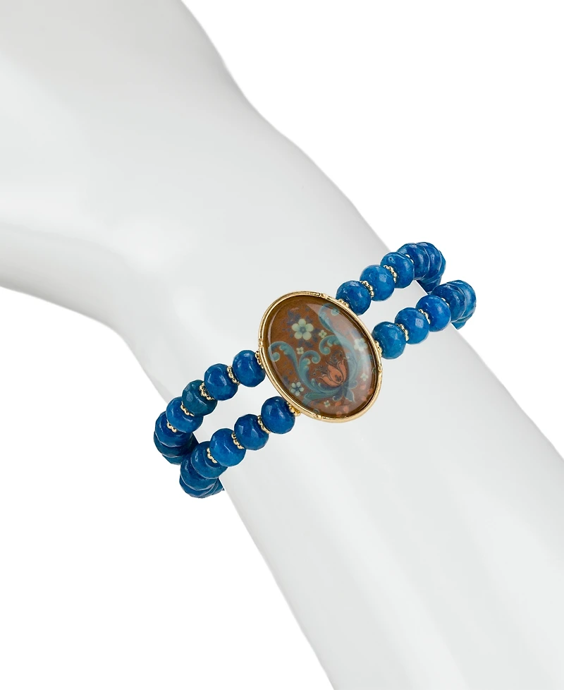 Patricia Nash Rosemailing Under Crystal Collection Stretch Bracelet