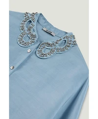 Nocturne Women's Accessory Collar Detail Shirt